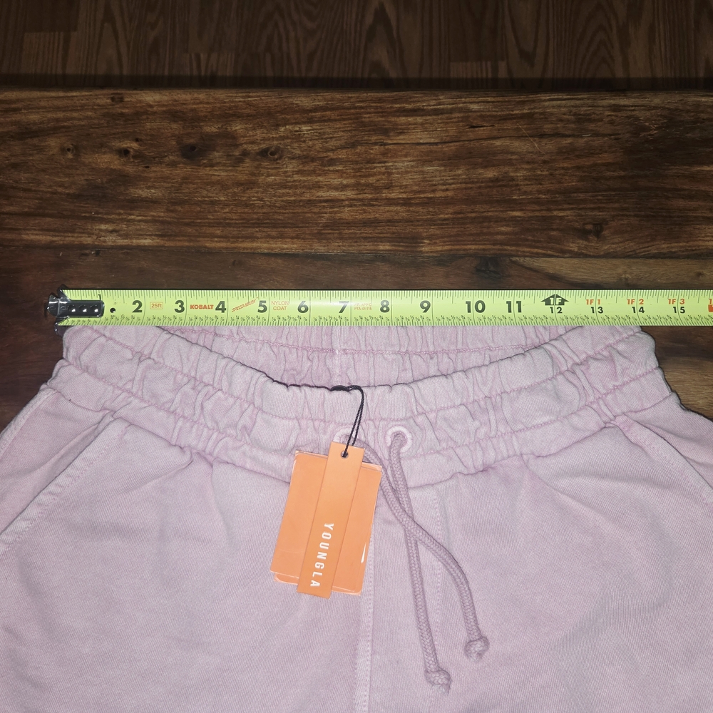 YoungLA Light Pink Athletic Drawstring Shorts - Picture 8 of 9